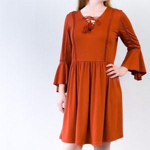 Lace fronted dress
